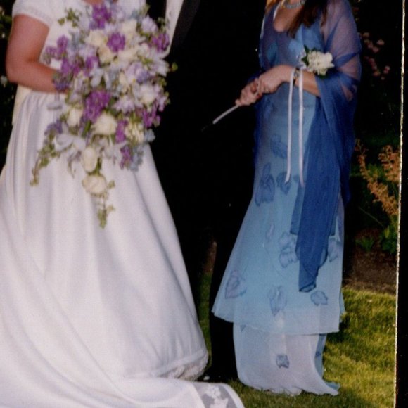 Sleeveless Maxi Dress, Blue Ombre, Vintage (late 90s) Regine Los Angeles - S - Picture 15 of 16